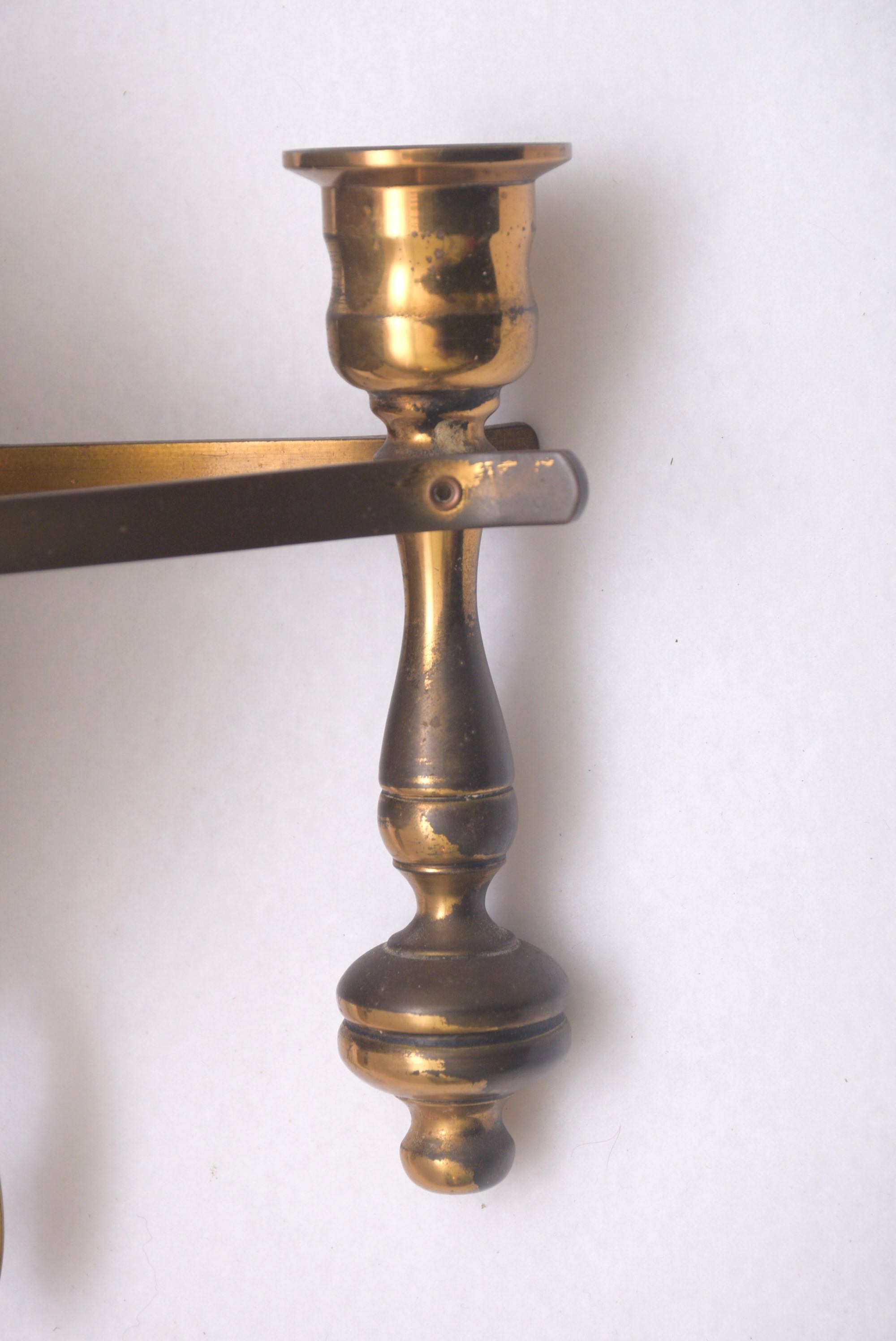 Pair of Brass Ship Gimbal Candle Holders EBTH